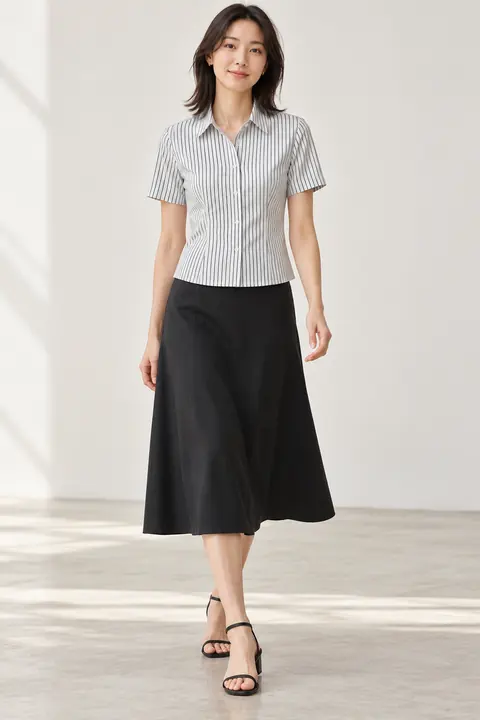 AI garment concept: Shaped short-sleeve shirt · ZW-W3738 using ZW-W3738