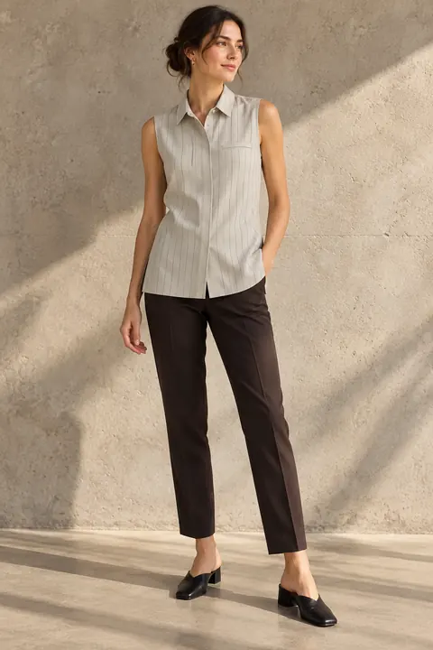 AI garment concept: Longline sleeveless shirt · ZW-W3568 using ZW-W3568