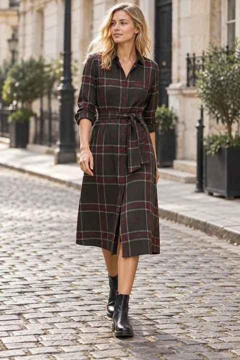 AI garment concept: Shirt dress · ZW-W3741 using ZW-W3741