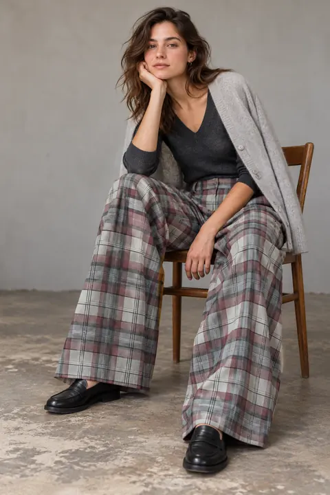 AI garment concept: Wide-leg trousers · ZW-W190752 using ZW-W190752