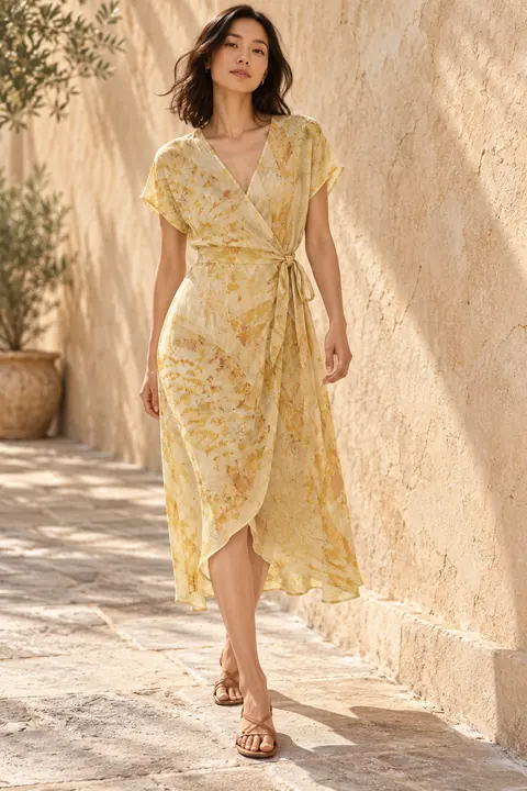 AI garment concept: Wrap dress · ZW-P4132 using ZW-P4132