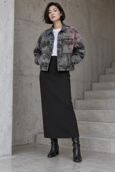 AI garment concept: Textured jacket · ZW-W4106 using ZW-W4106