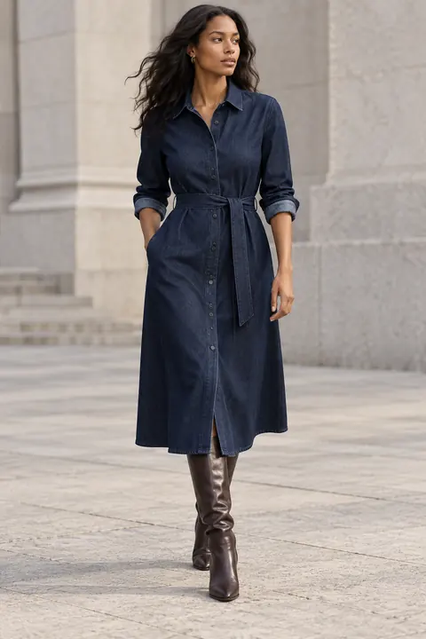 AI garment concept: Shirt dress · ZW-W2607 using ZW-W2607