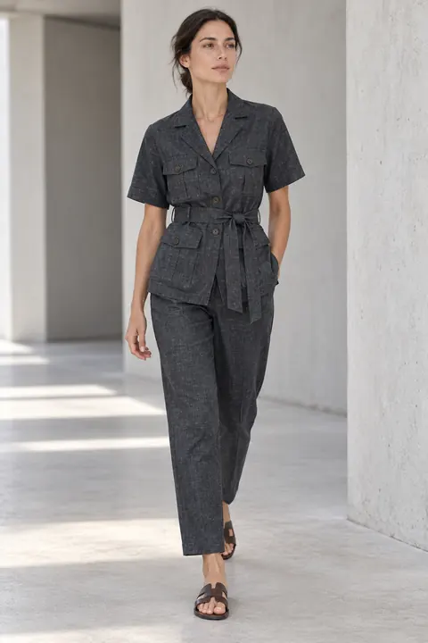 AI garment concept: Belted safari separates · ZW-W3465 using ZW-W3465