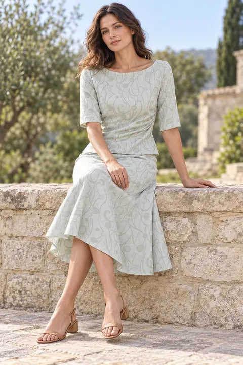 AI garment concept: Top and skirt set · ZW-J2214 using ZW-J2214