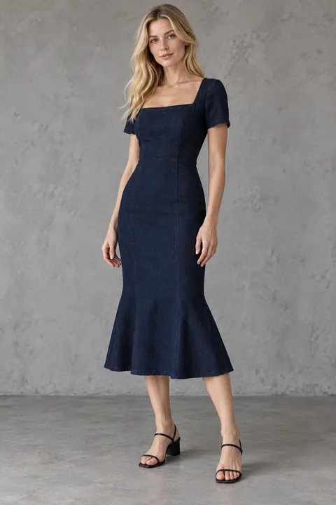 AI garment concept: Sleeveless midi dress · ZW-W2607 using ZW-W2607