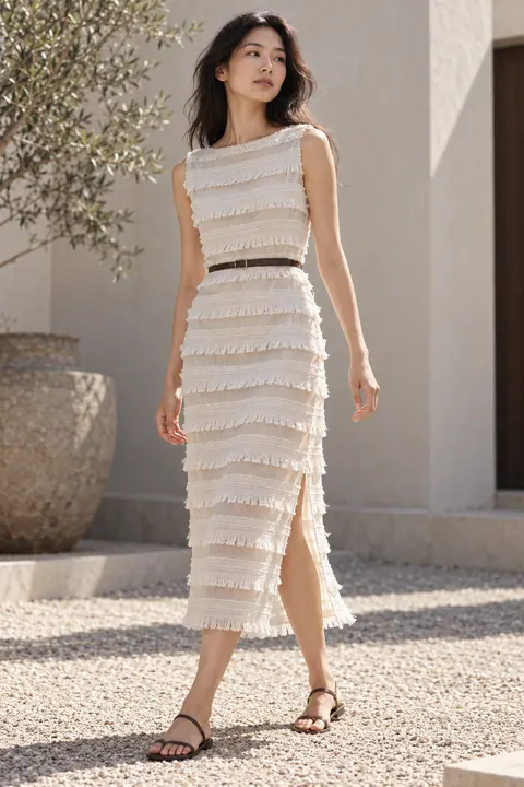 AI garment concept: Sleeveless midi dress · ZW-F5047 using ZW-F5047