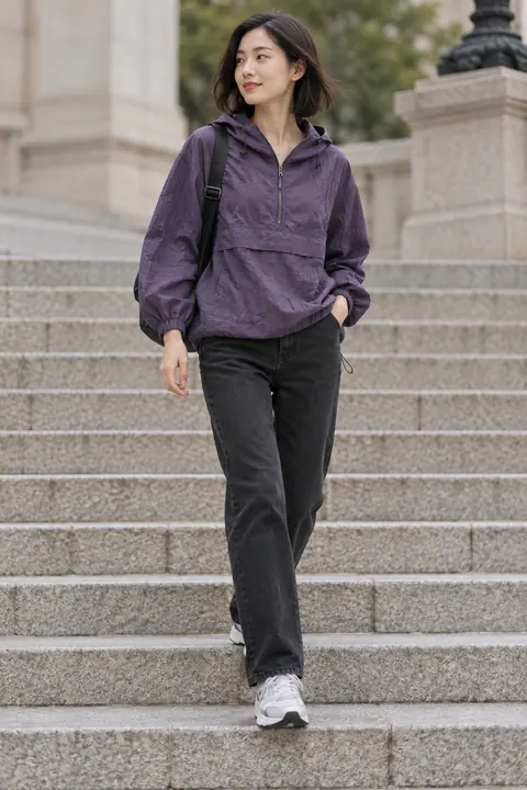 AI garment concept: Lightweight nylon anorak · ZW-S6312 using ZW-S6312