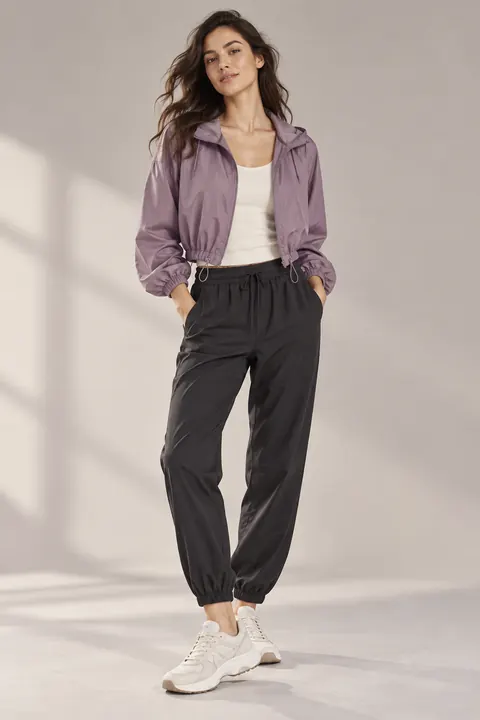 AI garment concept: Mauve nylon windbreaker · ZW-W3454 using ZW-W3454