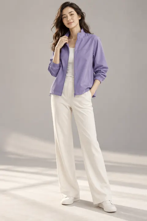AI garment concept: Lavender utility jacket · ZW-W3455 using ZW-W3455