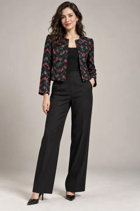 AI garment concept: Colorful embroidered jacket · ZW-F2646 using ZW-F2646