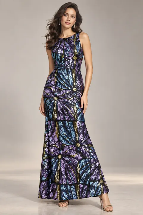 AI garment concept: Radiant sequin evening dress · ZW-F2248 using ZW-F2248
