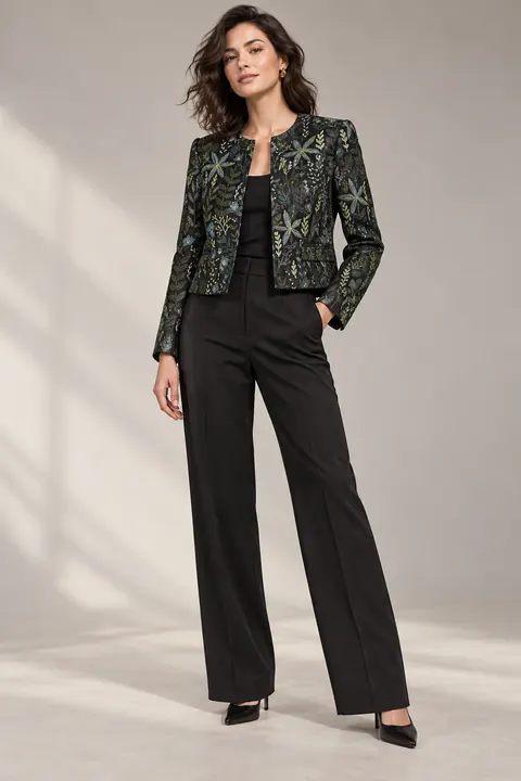 AI garment concept: Botanical jacquard jacket · ZW-J2302 using ZW-J2302