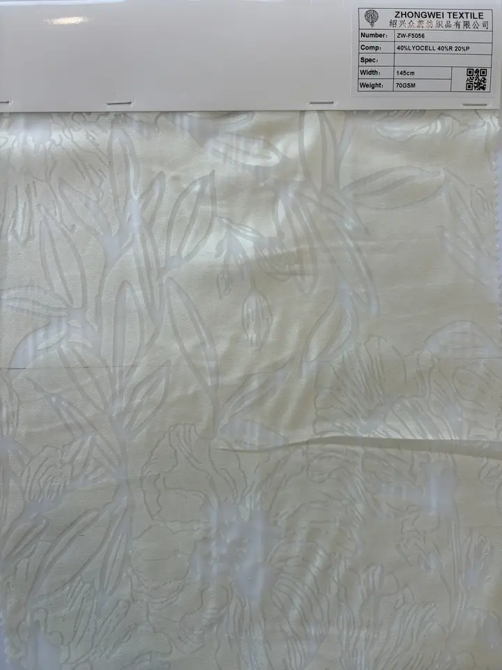 Sheer Floral Lyocell-Blend Fabric · ZW-F5056